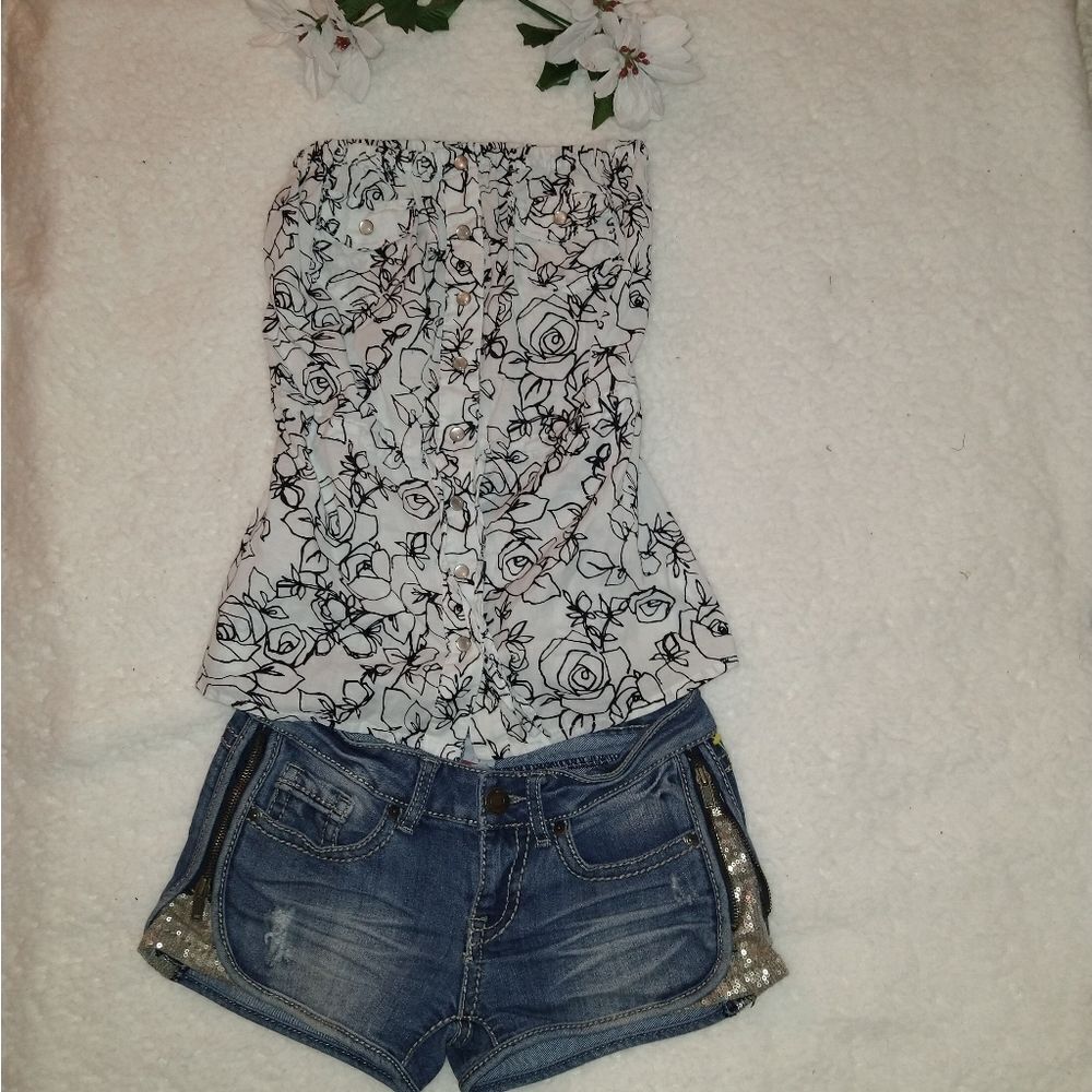 Kirra Strapless Floral Halter Top